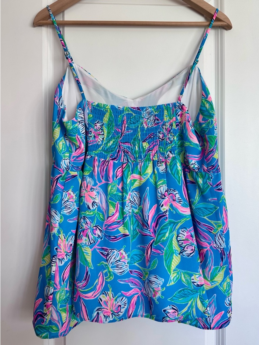 Lilly Pulitzer NWT Turquoise Floral Print Cadie Cami - Picture 6 of 13
